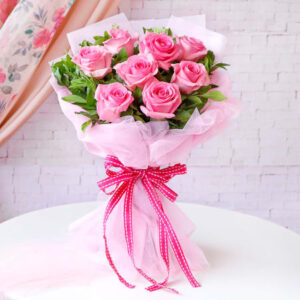 Pink Roses Bunch